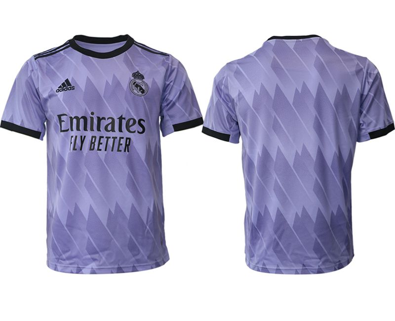 Men 2022-2023 Club Real Madrid away aaa version purple blank Soccer Jersey